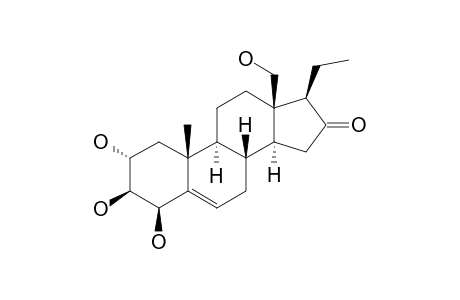 2-ALPHA,3-BETA,4-BETA,18-TETRAHYDROXY-PREGN-5-EN-16-ONE