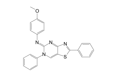 5-[(4-methoxyphenyl)imino]-2,6-diphenyl-5,6-dihydrothiazolo[4,5-d]pyrimidine