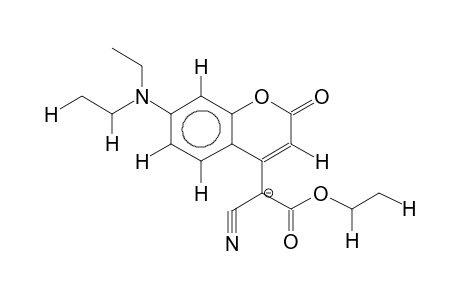 7-DIETHYLAMINO-4-(ETHOXYCARBONYL(CYANO)METHYL)COUMARIN ANION