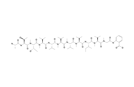 DICTYONAMIDE-A;L-ALA-L-THR-L-(NME)-THR-L-(NME)-VAL-L-VAL-L-(NME)-VAL-L-(NME)-VAL-L-(NME)-VAL-L-ILE-L-(NME)-VAL-(NME)-GLY-ABZ