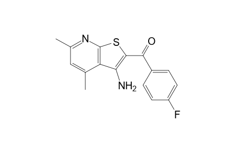 3-amino-4,6-dimethylthieno[2,3-b]pyridin-2-yl p-fluorophenyl ketone