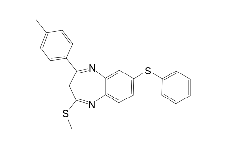 2-METHYLTHIO-3H-4-(PARA-METHYLPHENYL)-7-PHENYLTHIO-1,5-BENZO-DIAZEPINE