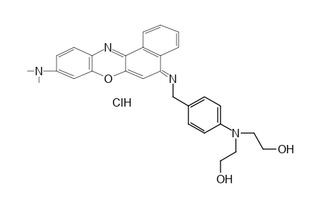 2,2'-{{alpha-{[9-(DIMETHYLAMINO)-5H-BENZO[a]PHENOXAZIN-5-YLIDENE]AMINO}-p-TOLYL}IMINO}DIETHANOL, MONOHYDROCHLORIDE