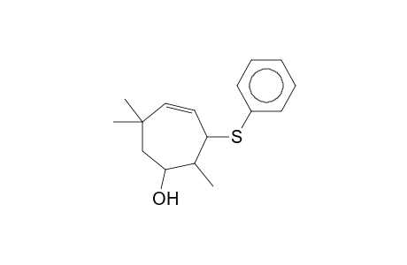 2,6,6-Trimethyl-3-(phenylthio)cyclohept-4-enol