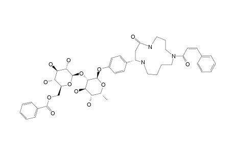 DRACOTANOSIDE_A;ISOMER_1;4'-O-[6-O-BENZOYL-BETA-D-GLUCOPYRANOSYL]-(1->2)-ALPHA-L-RHAMNOPYRANOSIDE