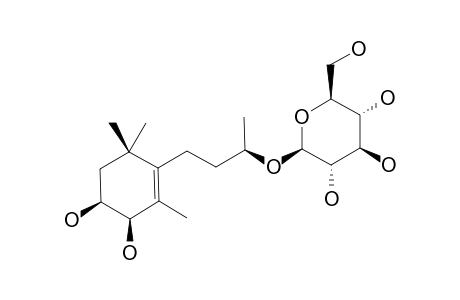 LIPPIANOSIDE-D;(3S,4R,9R)-3,4,6-TRIHYDROXY-MEGASTIGMAN-5-ENE-9-O-BETA-D-GLUCOPYRANOSIDE