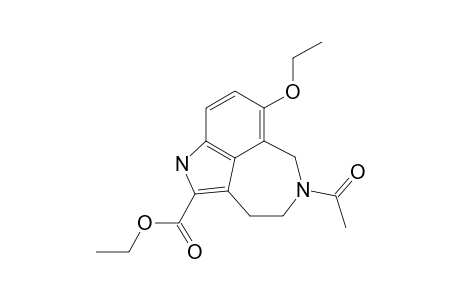 5-ACETYL-7-ETHOXY-3,4,5,6-TETRAHYDRO-1H-AZEPINO-[5,4,3-CD]-INDOLE-2-CARBOXYLIC-ACID-ETHYLESTER;MAJOR-ROTAMER