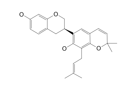 (3R)-2',7-DIHYDROXY-3'-(3-METHYLBUT-2-ENYL)-2''',2'''-DIMETHYLPYRANO-[5''',6''':4',5']-ISOFLAVAN