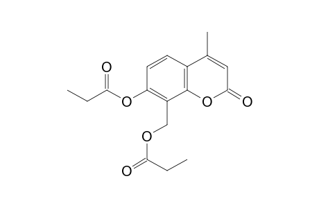 7-hydroxy-8-(hydroxymethyl)-4-methylcoumarin, dipropionate