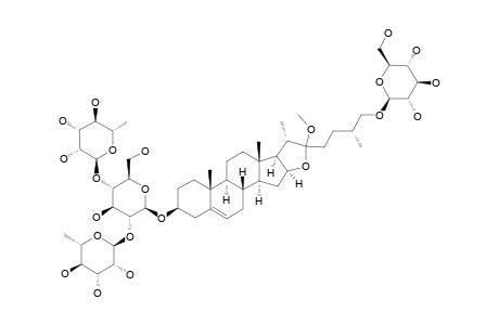 #3;26-O-BETA-D-GLUCOPYRANOSYL-22-METHOXY-(25R)-FUROST-5-EN-3-BETA,26-DIOL-3-O-[ALPHA-L-RHAMNOPYRANOSYL-(1->2)]-[ALPHA-L-RHAMNOPYRANOSYL-(1->4)]-BETA-D-GLUCOPYR