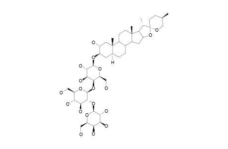 TERRESTROSIN-E;(25S)-5-ALPHA-SPIROSTANE-2-ALPHA,3-BETA-DIOL-3-O-BETA-D-GALACTOPYRANOSYL-(1->2)-BETA-D-GLUCOPYRANOSYL-(1->4)-BETA-D-GALACTOPYRANOSI