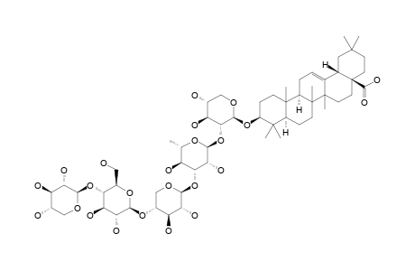 PROSAPOGENIN-BX;OLEANOLIC-ACID-3-O-BETA-D-XYLOPYRANOSYL-(1->4)-BETA-D-GLUCOPYRANOSYL-(1->4)-BETA-D-XYLOPYRANOSYL-(1->3)-ALPHA-L-RHAMNOPYRANOSYL-(1-