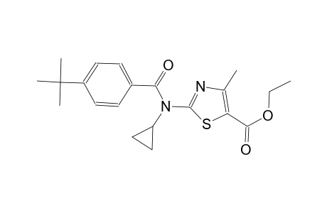 ethyl 2-[(4-tert-butylbenzoyl)(cyclopropyl)amino]-4-methyl-1,3-thiazole-5-carboxylate