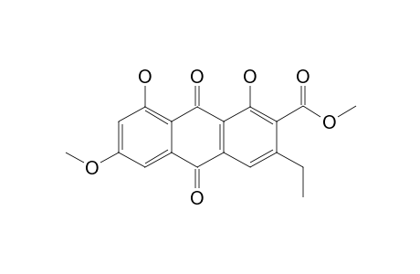 Methyl 3-ethyl-1,8-dihydroxy-6-methoxy-9,10-dioxoanthracene-2-carboxylate