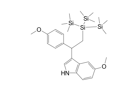 3-(2-(1,1,1,3,3,3-hexamethyl-2-(trimethylsilyl)trisilan-2-yl)-1-(4-methoxyphenyl)ethyl)-5-methoxy-1H-indole