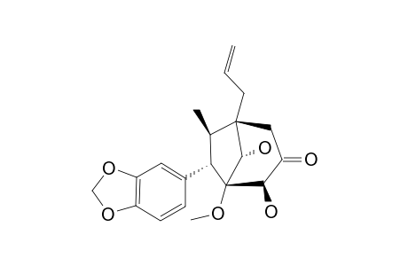 (7S,8R,1'R,4'S,5'R,6'S)-DELTA(8')-4',6'-DIHYDROXY-5'-METHOXY-3,4-METHYLENEDIOXY-3'-OXO-8.1',7.5'-NEOLIGNAN