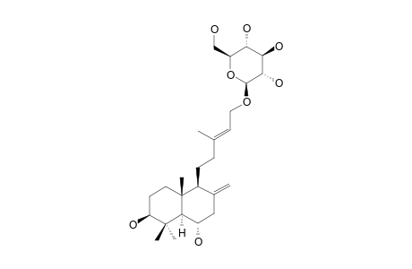 GOMOJOSIDE-O;3-BETA,6-ALPHA,15-TRIHYDROXY-LABDA-8(17),13E-DIEN-15-O-BETA-GLUCOPYRANOSIDE