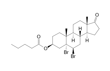 5-ALPHA,6-BETA-DIBROMO-17-OXA-ANDROSTANE-3-BETA-YL-PENTANOATE