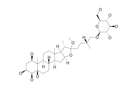 26-O-BETA-D-GLUCOPYRANOSYL-22-XI-METHOXY-1-BETA,3-BETA,4-BETA,5-BETA,26-PENTAHYDROXY-(25R)-5-BETA-FUROSTANE