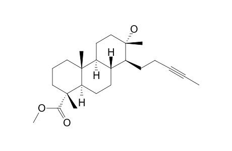 METHYL-13-BETA-METHYL-13-ALPHA-HYDROXY-14-BETA-(3-PENTYNYL)-PODOCARPAN-18-OATE