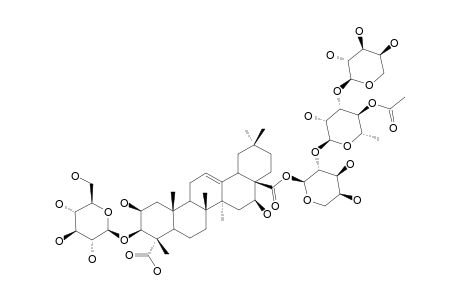 AGERATOSIDE-A4;3-O-BETA-D-GLUCOPYRANOSYL-ZANHIC-ACID-28-O-ALPHA-L-ARABINOPYRANOSYL-(1->3)-O-(4-O-ACETYL)-ALPHA-L-RHAMNOPYRANOSYL-(1->2)-O-ALPHA-L-