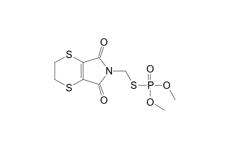 5,6-dihydro-N-(mercaptomethyl)-p-dithiin-2,3-dicarboximide, S-ester with O,O-dimethyl phosphorothioate