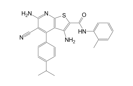 thieno[2,3-b]pyridine-2-carboxamide, 3,6-diamino-5-cyano-4-[4-(1-methylethyl)phenyl]-N-(2-methylphenyl)-