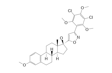 3-METHOXY-17-ALPHA-[3'-(3'',5''-DICHLORO-2'',4'',6''-TRIMETHOXY)-PHENYL-ISOXAZOL-5'-YL]-ESTRA-1,3,5(10)-TRIEN-17-BETA-OL