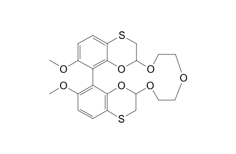 3,23-Dimethoxy-10,13,16,25,26-pentaoxa-7,19-dithiahexacyclo[15.6.2.2(2,6).0(2,27).0(9,26).0(20 ,24)]heptacosa-1(24),2,4,6(27),20,22-hexaene