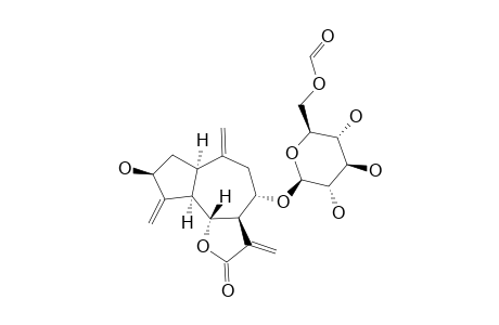 AURICULATOSIDE-C;3-BETA-HYDROXY-4(15),10(14),11(13)-GUAIA-TRIEN-12,6-OLIDE-8-ALPHA-O-BETA-D-(6'-O-FORMYL)-GLUCOPYRANOSIDE