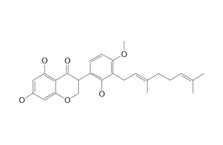 3'-GERANYL-4'-METHOXY-5,7,2'-TRIHYDROXY-ISOFLAVANONE