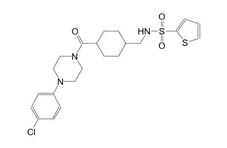 N-[(4-{[4-(4-chlorophenyl)-1-piperazinyl]carbonyl}cyclohexyl)methyl]-2-thiophenesulfonamide