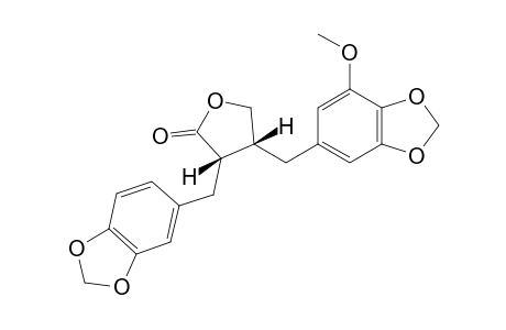 (2-S,3-S)-2-(3,4-METHYLENEDIOXYBENZYL)-3-(5-METHOXY-3,4-METHYLENEDIOXYBENZYL)-BUTYROLACTONE