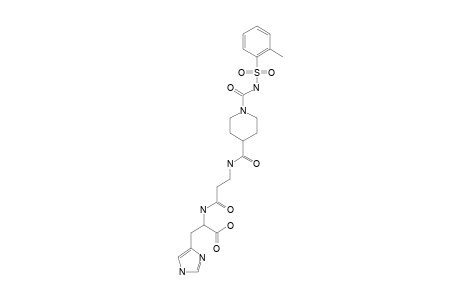 2-METHYLPHENYLSULFONYLUREIDO-ISONIPECOTYL-BETA-ALANYL-HISTIDINE