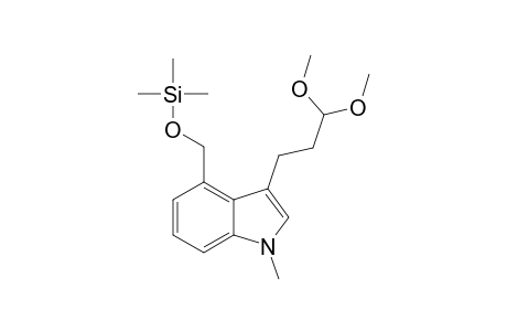 3-(4'-TRIMETHYLSILYLOXYMETHYL-1'-METHYLINDOL-3'-YL)-PROPANAL-DIMETHYL-ACETAL