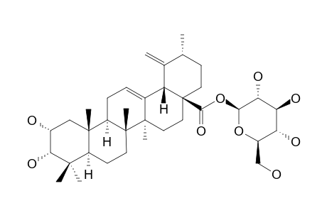 ALPINOSIDE;2-ALPHA,3-ALPHA-DIHYDROXY-URS-12,19(29)-DIEN-28-OIC-ACID-BETA-D-GLUCOPYRANOSYLESTER