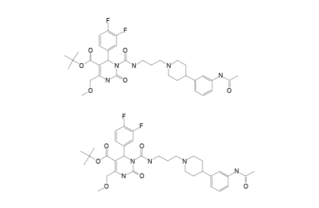 #31;TERT.-BUTYL-3-[[3-[4-(3-ACETAMIDOPHENYL)-PIPERIDIN-1-YL]-PROPYL]-CARBAMOYL]-4-(3,4-DIFLUOROPHENYL)-6-(METHOXYMETHYL)-2-OXO-1,2,3,4-TETRAHYDRO-PYRIMIDINE-5-