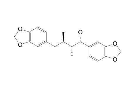 MAGNOVATIN_A;REL-(7-S,8-R,8'-R)-3,4:3',4'-BIS-(METHYLENEDIOXY)-LIGNAN-7-OL