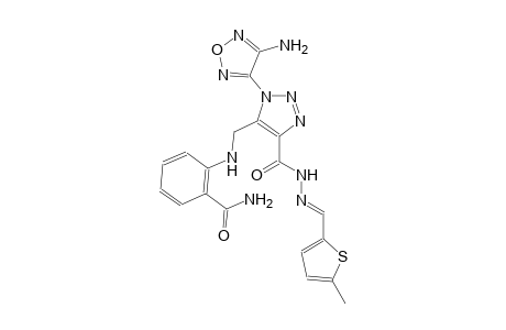 2-({[1-(4-amino-1,2,5-oxadiazol-3-yl)-4-({(2E)-2-[(5-methyl-2-thienyl)methylene]hydrazino}carbonyl)-1H-1,2,3-triazol-5-yl]methyl}amino)benzamide