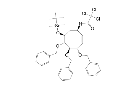 (3S,4R,5R,6S,8R)-3,4,5-TRI-(BENZYLOXY)-6-TERT.-BUTYLDIMETHYLSILYLOXY-8-TRICHLOROACETAMIDO-CYCLOOCT-1-ENE