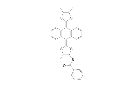 9-[4'-(Benzoylsulfanyl)-5'-methyl-1',3'-dithiol-2'-ylidene)-10-[4",5"-dimethyl-1",3"-dithiol-2"-ylidene)-9,10-dihydroanthracene