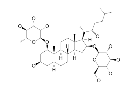 1-BETA,3-BETA,16-BETA-TRIHYDROXY-5-ALPHA-CHOLESTAN-22-ONE-1-O-ALPHA-L-RHAMNOPYRANOSYL-16-O-BETA-D-GLUCOPYRANOSIDE