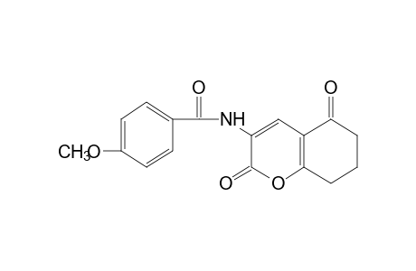 N-(2,5-DIOXO-5,6,7,8-TETRAHYDRO-2H-1-BENZOPYRAN-3-YL)-p-ANISAMIDE