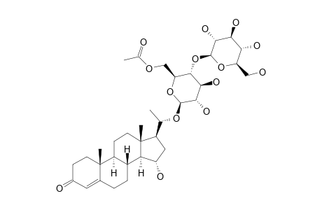 (15-ALPHA,20R)-DIHYDROXY-PREGN-4-EN-3-ONE-6'-O-ACETYL-20-BETA-CELLOBIOSIDE