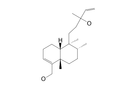 DEACETYLRIGIDUSOL;(8-BETA-H,10-BETA-H,19-BETA,20-ALPHA)-13,18-DIHYDROXY-CIS-CLERODA-3,14-DIENE