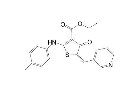 ethyl (5E)-4-oxo-5-(3-pyridinylmethylene)-2-(4-toluidino)-4,5-dihydro-3-thiophenecarboxylate