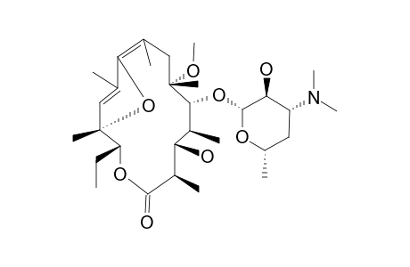 (8E,10Z)-5-O-DESOSAMINYL-8,9;10,11-DIANHYDRO-6-O-METHYL-ERYTHRONOLIDE-A-9,12-HEMIKETAL