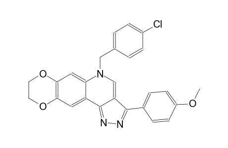 5H-[1,4]dioxino[2,3-g]pyrazolo[4,3-c]quinoline, 5-[(4-chlorophenyl)methyl]-8,9-dihydro-3-(4-methoxyphenyl)-