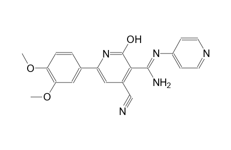 3-pyridinecarboximidamide, 4-cyano-6-(3,4-dimethoxyphenyl)-2-hydroxy-N'-(4-pyridinyl)-