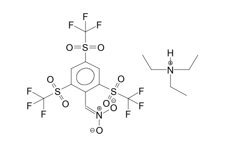 TRIETHYLAMMONIUM 2,4,6-TRIS(TRIFLUOROMETHYLSULPHONYL)BENZYLIDENENITRONATE